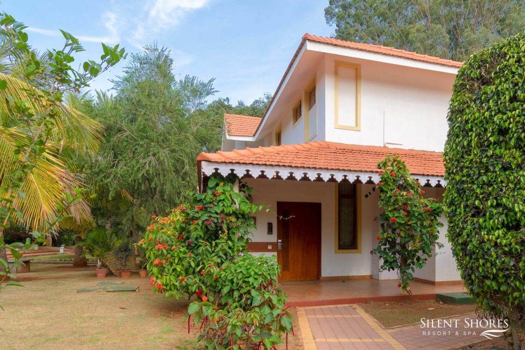 Classic suite & room entrance view - Silent Shores Resort & Spa - 5 Star resort in Mysore - Resort near me