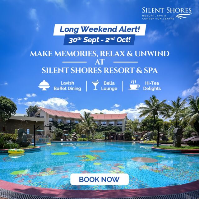 Long weekend alert! Don't miss the opportunity to unwind and rejuvenate. Book your stay at Silent Shores Resort & Spa now and make the most of your extended break amidst nature's serenity.
Book now.

#silentshoresresortsandspa #silentshores #longweekend #opportunity #rejuvenate #serenity #weekendalert #memories #buffetdining #lounge #hitea #mysore #mysuru